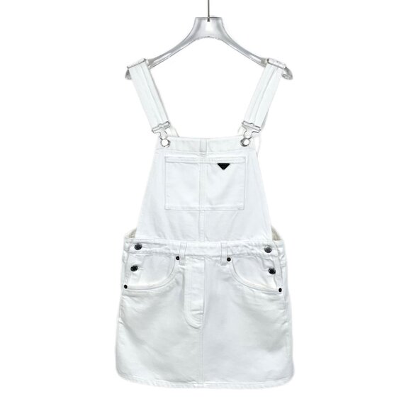 prada white cotton dress Prada Women's Poplin Mini-Dress - White